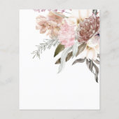 バジェットボホフローラブライダルシャワー招待 (裏面)