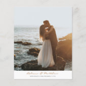 バジェットボホフローラ結婚グリーン招待状 (裏面)