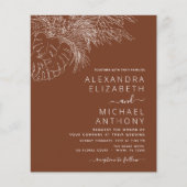 バジェットボホフローラ結婚式招待状 (正面)