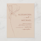 バジェットボホフローラ結婚式招待状 (正面)