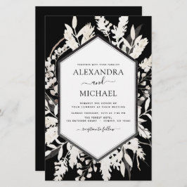 バジェットボホブラックベージュボタニカル結婚ズ