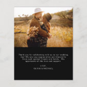 バジェットボホブラック結婚ズサンキューカード チラシ (裏面)