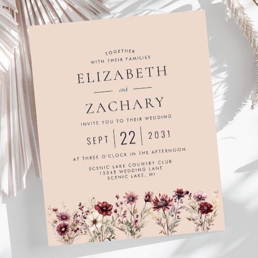 バジェットボホブルゴーニュフローラ赤面ウェディングアクト