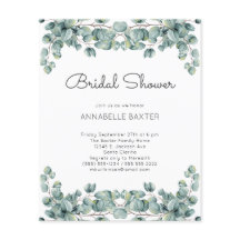 バジェットボホユーカリ葉結婚式招待状