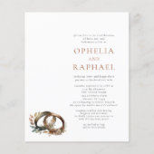 バジェットボホリングや輪ボヘミアン結婚式招待状 (正面)