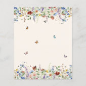 バジェットボホワイルドフラワーフローラ結婚式招待状 (裏面)