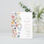 バジェットボホワイルドフラワーブライダルシャワー招待 (スタンド正面)