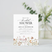 バジェットボホワイルドフラワーブライダルシャワー招待 (スタンド正面)