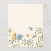 バジェットボホワイルドフラワーブライダルシャワー招待 チラシ (裏面)