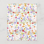 バジェットボホワイルドフラワーブライダルシャワー エレガント (裏面)