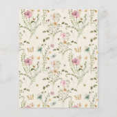 バジェットボホワイルドフラワーブライダルブランチ招待状 (裏面)