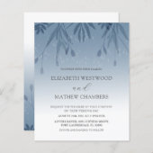 バジェットボホーほこりっぽい青の押された結婚葉の (正面/裏面)