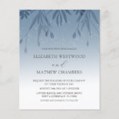 バジェットボホーほこりっぽい青の押された結婚葉の (正面)