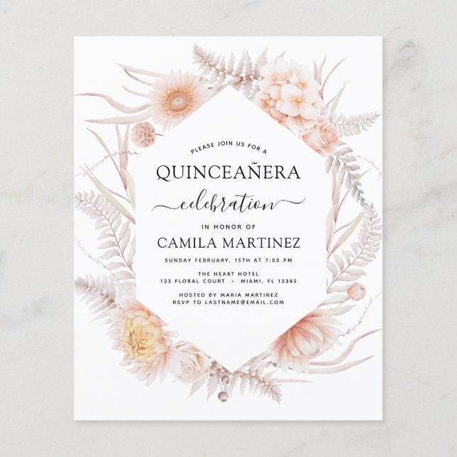 バジェットボホーキンセアニラダスティピンク15誕生日 (正面)