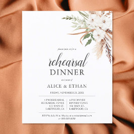 バジェットボホーグリーンリーパンパグラスリハーサルディナー