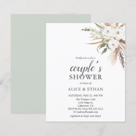 バジェットボホーグリーンリーパンプーグラスカップルシャワー