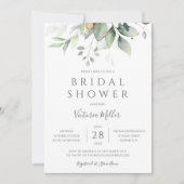 バジェットボホーグリーンリーブライダルシャワー 招待状 (正面)