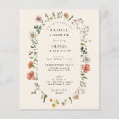 バジェットボホーサマーワイルドフラワーアーチブライダルシャワー (正面)