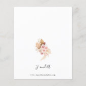 バジェットボホーピンク&ベージュフローラパンパ結婚ス (裏面)