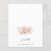 バジェットボホーピンク&ベージュフローラ結婚金ゴールド (裏面)