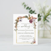 バジェットボホーフローラアーチ結婚式招待状 (スタンド正面)