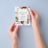 バジェットボホーブルガンディースウィート16誕生日招待状 チラシ (手)