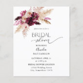 バジェットボホーブルガンディ&ピンクフローラブライダルシャワー (正面)