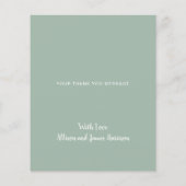 バジェットボホーレインボーセージグリーンサンキューカード (裏面)