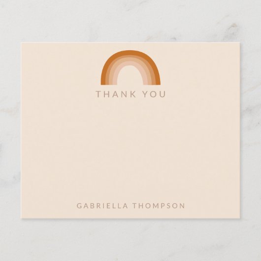 バジェットボホーレインボーテラコッタカスタム感謝していカード (正面)