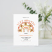 バジェットボホーレインボーベビーシャワー招待状 (スタンド正面)