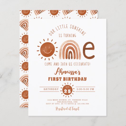 バジェットボホーレインボーリトルサンシャインファースト誕生日 (正面/裏面)