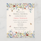 バジェットボホーワイルドフラワーズバタフライブライダルシャワー (正面)