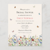 バジェットボホーワイルドフラワーズバタフライブライダルシャワー (正面)