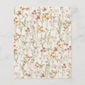 バジェットボホーワイルドフラワーベージュ庭園の結婚式 チラシ (裏面)