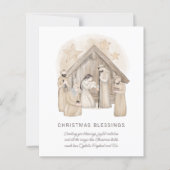 バジェットボホ出生シーンホリデーカード (正面)