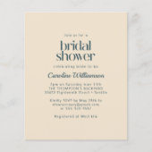 バジェットボホ抽象芸術ウェーティール（緑がかった色）赤面ブライダルシャワー (正面)