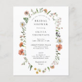 バジェットボホ春ワイルドフラワーアーチブライダルシャワー (正面)