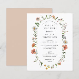 バジェットボホ春ワイルドフラワーアーチブライダルシャワー