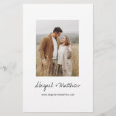 バジェットボホ白黒モダン結婚式招待状 チラシ (裏面)