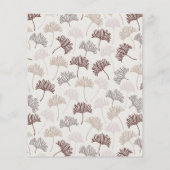 バジェットボホ自然ニュートラルボタニックウェディング招待 (裏面)