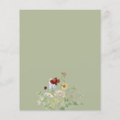 バジェットボホ花模様ベビーシャワー招待状 (裏面)