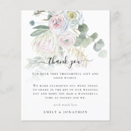 バジェットボホ花模様ユーカリ結婚のサンキューユー