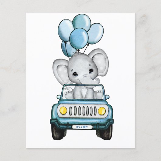 バジェットボーイがベビーシャワーゾウ車を通る チラシ (裏面)