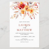 バジェットボーエレガントフローラ秋の結婚式招待状 チラシ (正面)