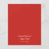 バジェットボーオブホーリークリスマス結婚式招待状 (裏面)