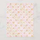 バジェットボーフローラバラピンクベビーシャワー招待状 (裏面)