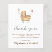 バジェットボーベビーキャリッジベイビーシャワーありがとう (正面)