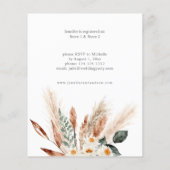 バジェットボーホコッパーパスブライダルシャワー3フライヤー チラシ (裏面)