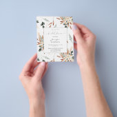 バジェットボーホコッパーパスホテルブライダルシャワーフライヤー チラシ (手)