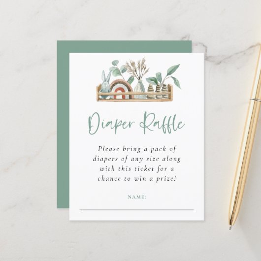 バジェットボーホシェルフトイズセージおむつラッフル (正面/裏面インサイチュ)